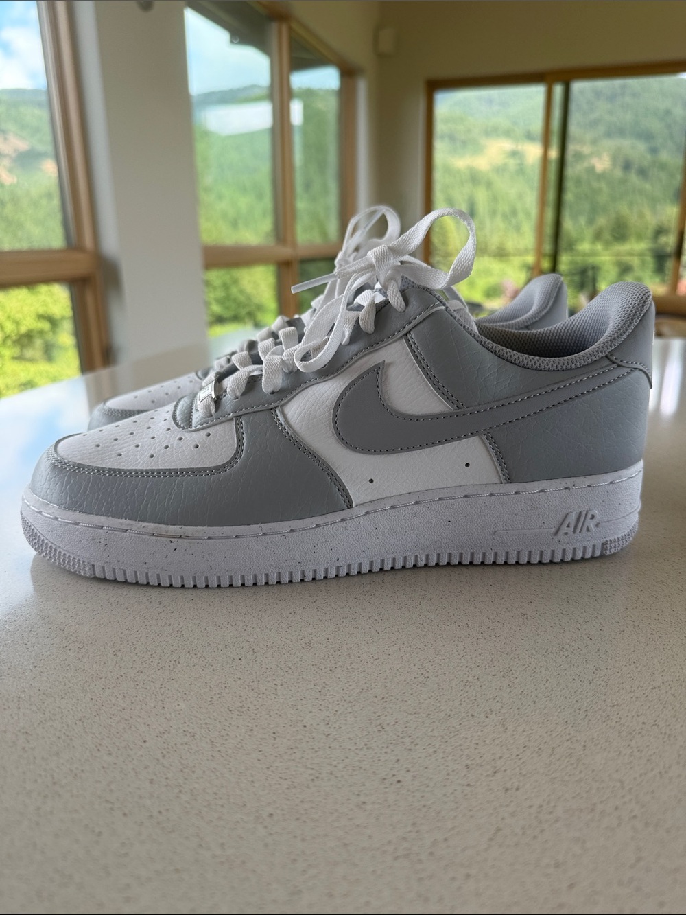 Nike Air Force 1 grey and white men 10/women 11.5